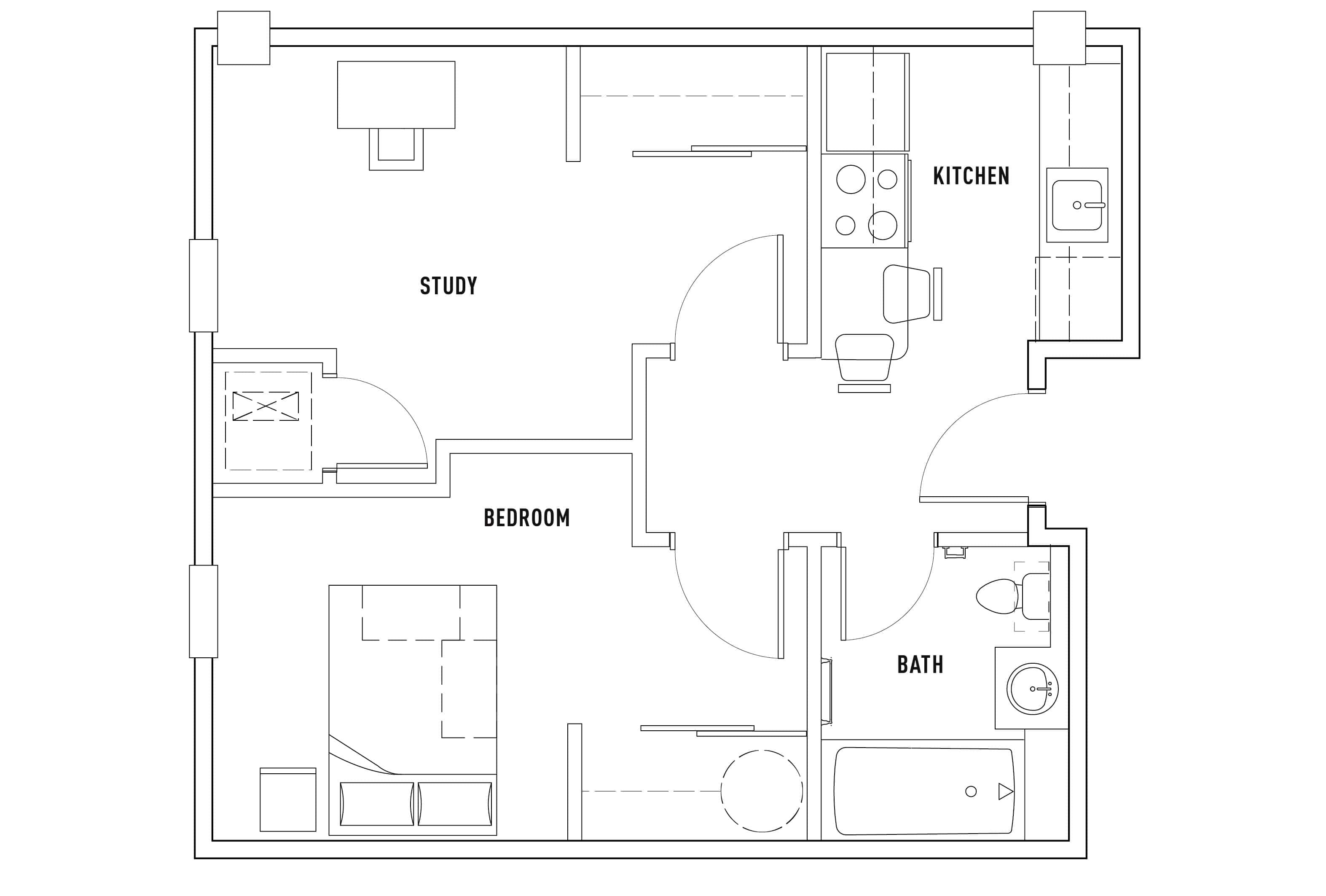 1 Bed - 1 Bath – 1b – Image 2